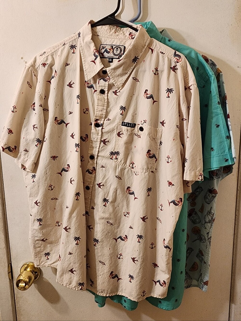 Sullen Art Offwhite Short-Sleeve Natutical Printed Shirt Bundle Sonoma & More